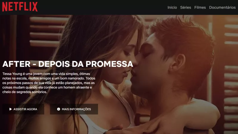 print de um projeto que realizei em um bootcamp onde desenvolvi uma interface do Netflix