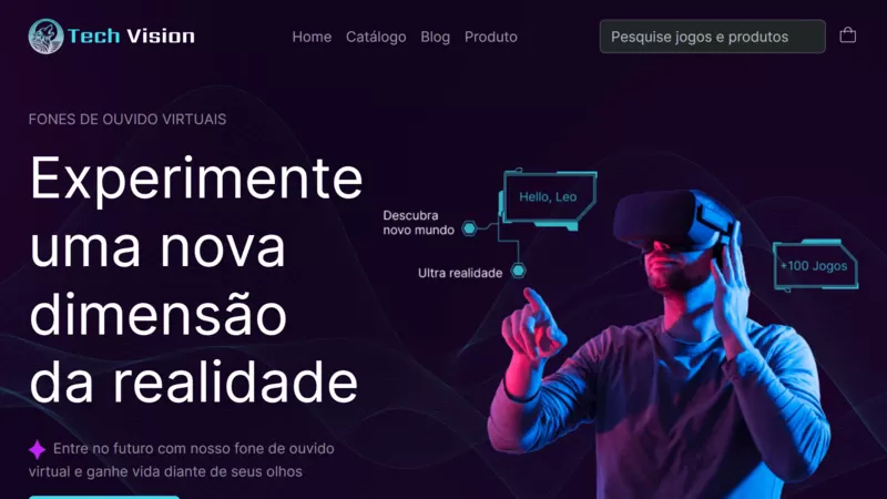 print de um projeto que realizei desde a criação do Wireframe até a codificação